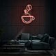 Kaffeetasse mit Kaffeebohne LED-Neonschild für Wohnzimmer oder Café