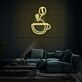 Kaffeetasse mit Kaffeebohne LED-Neonschild für Wohnzimmer oder Café