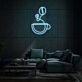Kaffeetasse mit Kaffeebohne LED-Neonschild für Wohnzimmer oder Café
