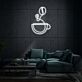 Kaffeetasse mit Kaffeebohne LED-Neonschild für Wohnzimmer oder Café
