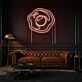 Rosenblüte LED-Neonschild Wohnzimmer Lounge