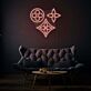 Florales Symbolmuster LED-Neonschild Wohnzimmer Dekoration