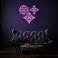 Florales Symbolmuster LED-Neonschild Wohnzimmer Dekoration