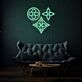 Florales Symbolmuster LED-Neonschild Wohnzimmer Dekoration