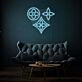 Florales Symbolmuster LED-Neonschild Wohnzimmer Dekoration
