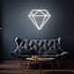 Diamant Symbol LED-Neonschild Wohnzimmer Lounge