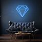 Diamant Symbol LED-Neonschild Wohnzimmer Lounge
