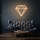 Diamant Symbol LED-Neonschild Wohnzimmer Lounge