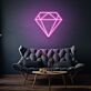 Diamant Symbol LED-Neonschild Wohnzimmer Lounge