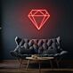 Diamant Symbol LED-Neonschild Wohnzimmer Lounge