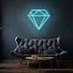 Diamant Symbol LED-Neonschild Wohnzimmer Lounge