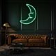 Halbmond mit Gesicht LED-Neonschild Wohnzimmer Schlafzimmer