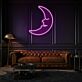 Halbmond mit Gesicht LED-Neonschild Wohnzimmer Schlafzimmer