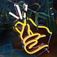 schnipsende Hand LED-Neonschild für Wohnzimmer und Bar