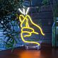 schnipsende Hand LED-Neonschild für Wohnzimmer und Bar