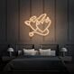 Herzen mit Engelsflügeln und Teufelshörnern LED-Neonschild Wohnzimmer Schlafzimmer