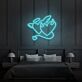 Herzen mit Engelsflügeln und Teufelshörnern LED-Neonschild Wohnzimmer Schlafzimmer
