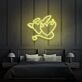 Herzen mit Engelsflügeln und Teufelshörnern LED-Neonschild Wohnzimmer Schlafzimmer