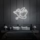Herzen mit Engelsflügeln und Teufelshörnern LED-Neonschild Wohnzimmer Schlafzimmer