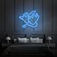 Herzen mit Engelsflügeln und Teufelshörnern LED-Neonschild Wohnzimmer Schlafzimmer