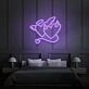 Herzen mit Engelsflügeln und Teufelshörnern LED-Neonschild Wohnzimmer Schlafzimmer