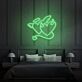 Herzen mit Engelsflügeln und Teufelshörnern LED-Neonschild Wohnzimmer Schlafzimmer
