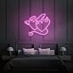 Herzen mit Engelsflügeln und Teufelshörnern LED-Neonschild Wohnzimmer Schlafzimmer