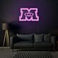 Buchstabe M mit Auge LED-Neonschild Wohnzimmer Lounge