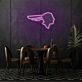 Profil eines geflügelten Kopfes LED-Neonschild für Wohnzimmer Bar