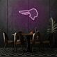 Profil eines geflügelten Kopfes LED-Neonschild für Wohnzimmer Bar