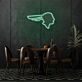 Profil eines geflügelten Kopfes LED-Neonschild für Wohnzimmer Bar