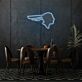 Profil eines geflügelten Kopfes LED-Neonschild für Wohnzimmer Bar