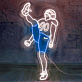 Football Spieler Neon LED Wandlicht