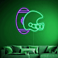 American Football Helm und Ball LED-Neonschild für Wohnzimmer Sportbar