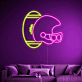 American Football Helm und Ball LED-Neonschild für Wohnzimmer Sportbar