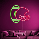 American Football Helm und Ball LED-Neonschild für Wohnzimmer Sportbar