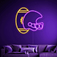 American Football Helm und Ball LED-Neonschild für Wohnzimmer Sportbar