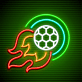Flammender Fußball LED-Neonschild Sportbar Wohnzimmer