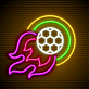 Flammender Fußball LED-Neonschild Sportbar Wohnzimmer