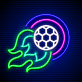 Flammender Fußball LED-Neonschild Sportbar Wohnzimmer