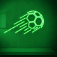 fliegender Fußball LED-Neonschild Sportbar Wohnzimmer