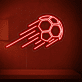 fliegender Fußball LED-Neonschild Sportbar Wohnzimmer