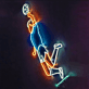 Fußballspieler Neon LED Wandlicht