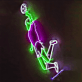 Fußballspieler Neon LED Wandlicht