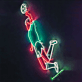 Fußballspieler Neon LED Wandlicht
