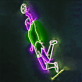 Fußballspieler Neon LED Wandlicht