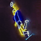 Fußballspieler Neon LED Wandlicht
