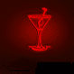 Cocktailglas mit Olive LED-Neonschild für Bar Club