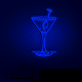 Cocktailglas mit Olive LED-Neonschild für Bar Club