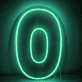 LED Neon Zahl 0 als moderne Wanddekoration